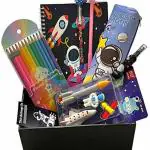 Le Delite Space Goody Box Combo-Diary, Notebook, Gel Pen, Pouch, Highlighter, Pencil Colors(Astronaut)