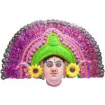 santarms Handmade Multicolor Paper Kartik Dev Chhau Mask
