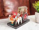 Simple Days Kondapalli Handicraft Wooden Bullockart (Big, Multicolor)