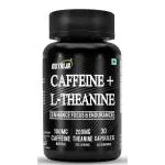 NutriJa Natural Caffeine 100MG Plus L-Theanine 200MG - 30 capsules | Promotes Energy, Alertness, Concentration & increased attention | Cognitive performance stack- no crash or jitters.