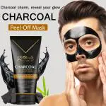 Globus Naturals Activated Charcoal Peel Mask For Men |Tan Removal, Detoxifying, Deep Cleansing, 100g