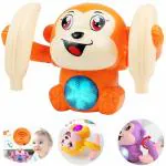 HARIDUN Rolling Tumbling Monkey Musical Toy for Kids with Voice/Touch Sensor Electric Monkey Toy for Kids