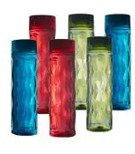 KITCHOOK Water Bottle Diamond Design Use for Fridge, Office, School Each bottle (Size 1000ml, Multicolor)