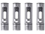 Sellzy Wall Mount Liquid Soap Dispenser 400 ml (Silver, 4 Piece)