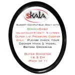 SKALA Gasket Compatible With GreenChef Aluminium|Evok 1.5 litres Outer Lid Pressure Cooker 165 mm (Pack of 1)