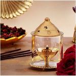 T-KA108 Brass Table Diya Set  (Height: 4.5 inch)