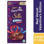 Cadbury Dairy Milk Silk Oreo Red Velvet Valentine's Edition, 130g- Pack of 2