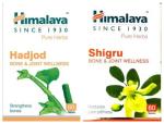 Himalaya Hadjod for Joint-Bone 60 Tabs (1 Pack) and Shigru for Bone-Joint Wellness 60 Tabs (1 Pack)