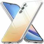 XVX Back Cover for Samsung Galaxy A34 5G (Silicone_ Anti Dust TPU-Transparent)