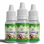 Herbal Support Anti Addiction Drops Advanced Ayurvedic Formula To Quit Addiction | Help To Stop Alcohol Smoking Gutkha Addiction | 100% Natural & Herbal Detoxifies the Body I Pack of 3