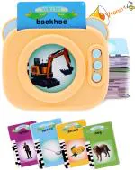 PATPAT Talking Flash Cards Learning Toys, English Words Learning Machine for Kids, Reading Educational Toys with 60 Flash Cards Spelling Game Gifts for Preschool Kids Boys Girls Toddlers Age 38