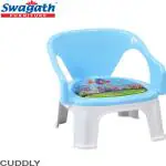 Swagath furniture Comfortable Kids Plastic Chair With Armrest (Finish color- Blue, Pre-assembled )