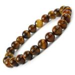S. K. SYNTHETICS Bracelet, Crystal Bracelet Red Tiger Eye Bracelet Crystal Gem Stone 8mm Beads Bracelets (Multi)