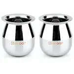 Galoof 500 ml Stainless Steel Parsi Lota Glass with Long Neck for Drinking Water, Juice, and Pooja Kalash (2 PCS)