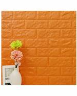 UZANIYA Orange Abstract PVC Foam Wall Sticker (77 x 70 cm) (Pack of 5)