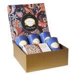 Jaiccha Diwali Gifts-Ghasitaram Big Hamper box of 4 dryfruit Cans and Kaju Katli-600 gram
