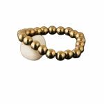 Femina India Bracelet Natural Chakra Bracelet Reiki Healing Jewelry for Men & Women, Bead Size 8 mm Style Name-Golden Pyrite
