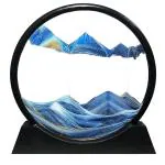 Kayru Moving Sand Art Picture Glass Liquid Painting 3D Natural Landscape showpieces for Home Decor Antique Gifts for Kids Office Desktop Decoration (7 Inch)