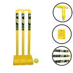 TEAM F S SPORTS Plastic Stump Sets Full Size Complete 3 Stumps, 1 Base, 2 Bails