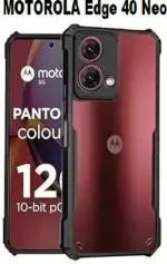 XOVO Back Cover for MOTO Edge 40 NEO, MOTOROLA Edge 40 NEO 5G, MOTOROLA Edge 40 NEO (Transparent, Camera Bump Protector)