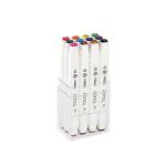 Lakeer Touch Cool 12 Colours Twin Head Art Markers Touch Cool Pen For Manga And Impression Sketch Marker For Art Lovers Designer And Artist (White Body)