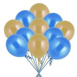 Party Midlinkerz Rubber Golden, Blue Metallic Birthday, Baby Shower Metallic Balloon Kit for Kids, Girls and Women (Pack of 51)