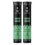 Halesaga Daily Greens Supplement, 100% Vegan Superfood Multivitamin for Men & Women - Boost Immunity, Improve Digestion and Detox Body with 33+ Organic Plant & Antioxidants (40 Effervescent Tablets)