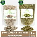 Homeda Raw Pumpkin seeds and Sunflower seed combo for Eating (1kg each - 2 Kg) - Edible Healthy combo