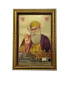 PRAGYA PICTURES Golden Guru Nanak Dev Ji Wall Photo Frames Photo Frame - 8 X 12 Inch