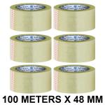 VCR Self Adhesive Transparent Cello Tape - 100 Meters in Length - 48mm / 2