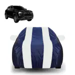 Auto Hub Mahindra XUV 3XO Car Cover with Mirror Pockets and Water Resistant, Car Body Cover, Navy-White