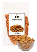 Food Library The Magic of Nature California Raw Almonds - Badam Giri (400gm)