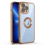 NSCC iPhone 13 Pro Back Case Cover CD Pattern Lens Camera Protection (Gold)