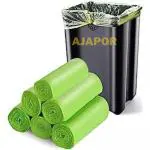 AJAPOR OXO-Biodegradable Garbage Bags (Medium Size 19*21 inch) (Pack Of 6) (180 Bags) Dustbin Bags For Home office Hotels