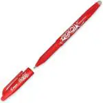 Pilot Frixion Erasable Roller Ball Pen | Tip Size - 0.7 MM | With Dimpled Grip and In-built Eraser | Ink Colour - Red | Pack of 2
