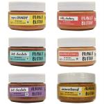 Happy Jars Variety Pack Minis - 6 Flavours Of Peanut And Almond Butters - Each 60g (Pack Of 6)