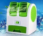 DERIKE Mini AC USB Battery Operated Air Conditioner Mini Water Air Cooler Cooling Fan