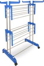 Tnc Blue Steel Plastic Floor Cloth Dryer Stand T-Cds-B2Ss - 2Tier -0118