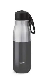 Milton Eminent 600 Black Thermosteel Insulated Water Bottle,517 ml