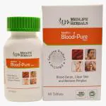 Medlife's Blood-Pure Tablet | 100% Pure Natural Extract | 60 Tabs each | For Pimple Free and Glowing Skin | Blood Detoxification and Purification