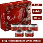 Blu Lady - Herbal Wax Bridal facial kit woman skin whitening radiant glow for dull and oily skin gold (275 g)