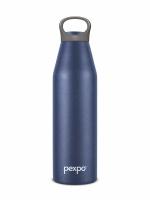 Pexpo Legacy Pro 800 Hot & Cold Insulated Water Bottle with Loop Handle| Stainless Steel Flask - 700ml | Denim Blue | Thermoflask | Office Bottle | Workout | Travelling | Home| RCB Edition