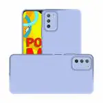 Rakulo For Poco M3 Liquid Silicone with Camera Protection Back Cover Case (Lavander)