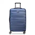 DELSEY PARIS AIR ARMOUR 78 CM 4 DOUBLE WHEEL CABIN BLUE EXPANDABLE HARD SUITCASE