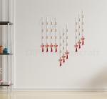 DIPTI HANDICRAFT 10 pc Artificial Swagat Moti Toran with Small Latkan Heavy Door Hanging Toran Bandhanwar for All Festivals Wall Hanging Wooden Art Decoration item for Living Room | Bedroom | Home Decor |Printed Designer Wall Hanging