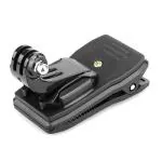 HIFFIN Backpack Strap Clip Mount for GoPro Hero 8 7 6 5 4 3+ 2 Session Black Silver XIAOYI 4K SJCAM Yi Sports Action Camera Perfect Shoulder and Hat Quick Release Clamp Body Cam Holder (GOPRO 360 Degree Clip)