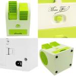 ELITE INFOTECH Mini Fan USB and Battery Powered Mini Portable Dual Blower Desk Table Air Cooler Fan Portable Dual Bladeless Small Water Air Cooler for Home/Office/Car/Garden