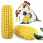 PETS EMPIRE Corn Shape Dog Chew Toy, Natural Rubber Dog Teething Toy, Dog Toy for Entertainment and Dental Benefits, for All Breed Dogs and Puppies (Yellow)