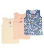 Mi Arcus Blossom Printed Cotton Vest/Baniyan/Innerwear/Camisole For Baby Girl/Kids Pack Of 3