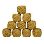 CORIOX Crochet Thread Set of 10 Ball Crochet Cotton Thread Yarn for Knitting and Craft Making. Size 20 Gram 55 to 60 mtr Approx (Light Brown)